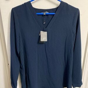 Adrianna papell navy blouse